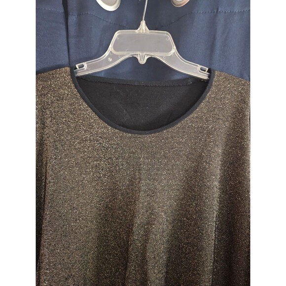 Gold and Black Sparkly Long Sleeve Sweater - Picture 3 of 6